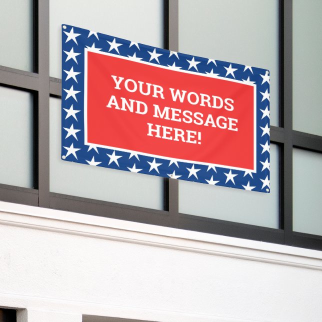 Custom Patriotic Banner (Outside Building)