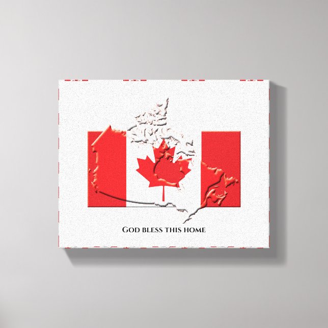 Custom Patriotic Flag of CANADA  Canvas Print (Front)