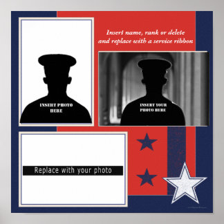Custom Patriotic Photo Collage Display Poster