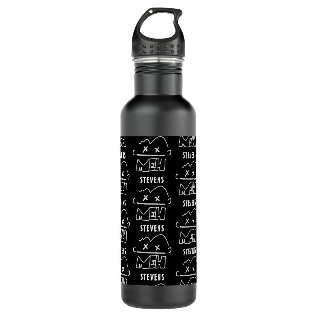 Custom Pattern Name Meh Funny Face Emoji 710 Ml Water Bottle (Front)