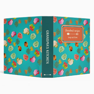 Custom pattern vegetables, carrots, cauliflower binder