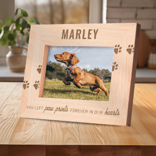 Custom Paw Prints Pet Memorial Etched Frames