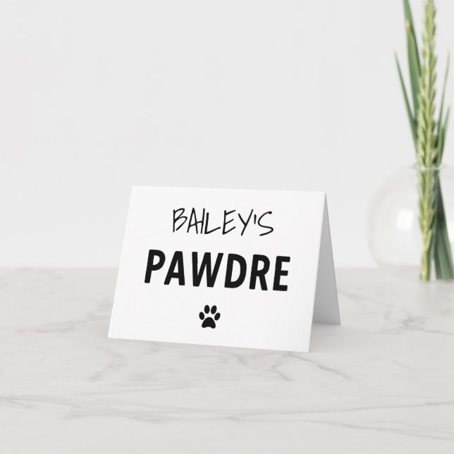 Custom Pawdre Typography Dog Dad New Dog Owner Card (Front)