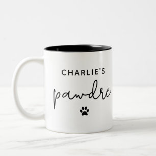 Custom Pawdre Typography Dog Dad New Dog Owner Two-Tone Coffee Mug