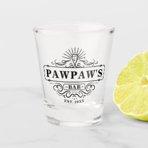 Custom Pawpaw's Bar Year Established Glass