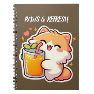 Custom Paws and Refresh Cute Cat Design Notebook