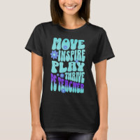 Custom PE Gym Teacher Retro Move, Inspire, Play