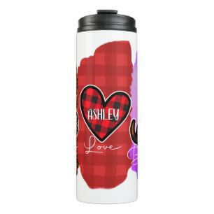 Custom Peace Love Beagle with Message Thermal Tumbler