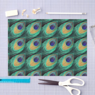 Custom Peacock Feather Tissue Paper