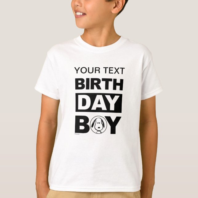 Custom Peanuts | Snoopy Birthday Boy T-Shirt (Front)