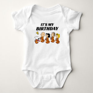 Custom Peanuts   Space Birthday Baby Bodysuit