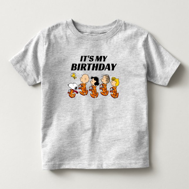 Custom Peanuts | Space Birthday Toddler T-shirt (Front)