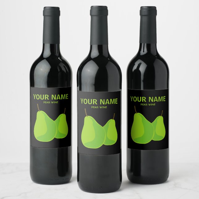 Custom pear cider wine labels for Perry makers (Bottles)