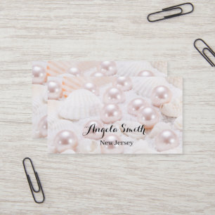 Custom Pearl Business Modern Personalized Minimal  Card