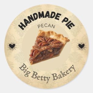 Custom Pecan Pie Labels   Personalized Bakery Pack
