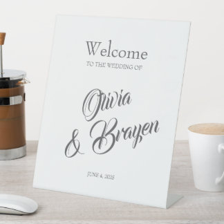 Custom Pedestal Sign – Elegant Personalized Event 