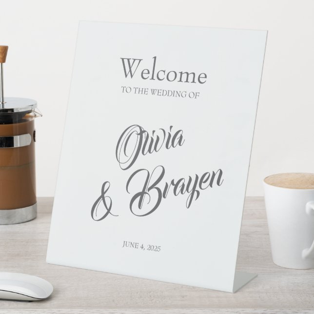 Custom Pedestal Sign – Elegant Personalized Event  (In SItu)