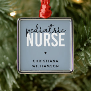 Custom Pediatric Nurse Peds Nurse Appreciation Metal Ornament