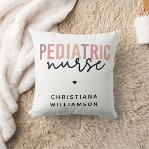 Custom Pediatric Nurse PEDS Nurse Pediatrics Nurse Throw Pillow
