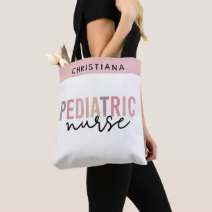 Custom Pediatric Nurse PEDS Nurse Pediatrics Nurse Tote Bag