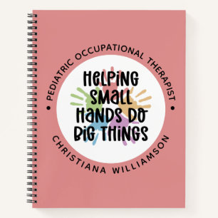 Custom Pediatric OT Occupational Therapist Gifts Notebook