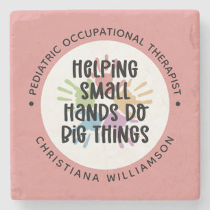 Custom Pediatric OT Occupational Therapist Gifts Stone Coaster