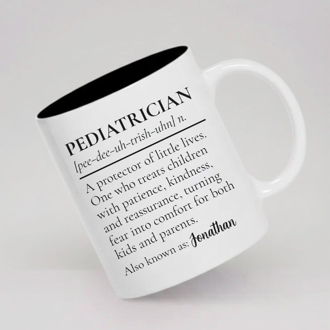 Custom Pediatrician Definition Mug Graduation Gift (Pediatrician Definition Mug Personalized Gift for Medical Professionals)
