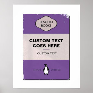 Custom Penguin Book Cover Poster Personalised