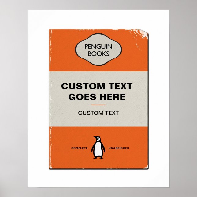 Custom Penguin Book Cover Poster | Personalised (Front)