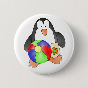 Custom Penguin Boy Swim Button