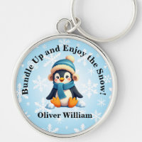 Custom Penguin "Bundle Up and Enjoy the Snow!"