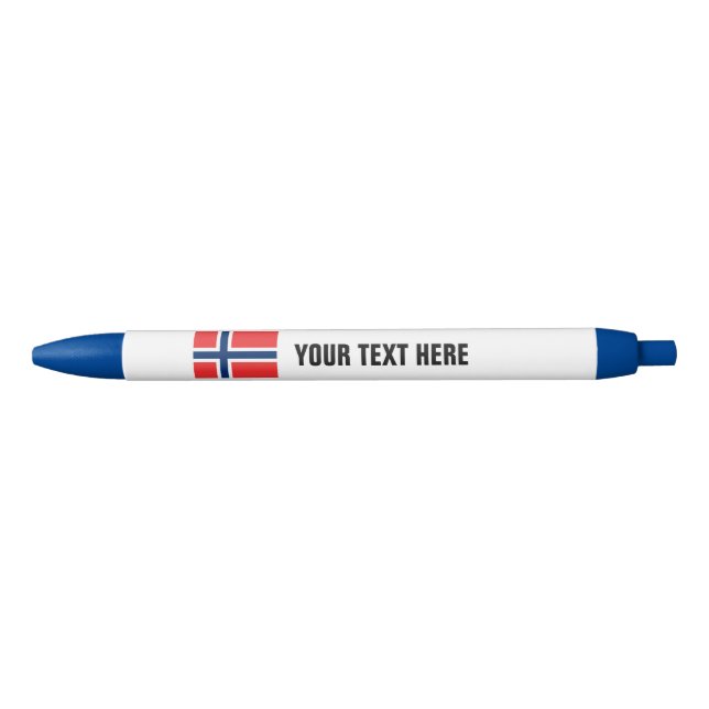 Custom pens with Norwegian flag of Norway (Front)