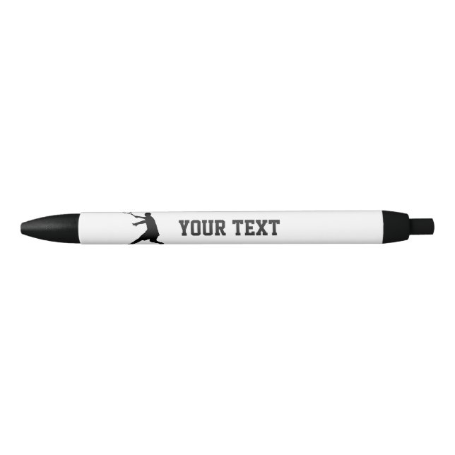 Custom pens with tennis player silhouette logo (Front)