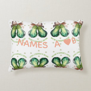 Custom Perfect Pear Crystal Valentine Gift Accent Pillow