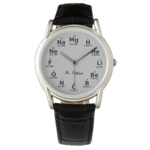 Custom Periodic Table Science Elements Watch