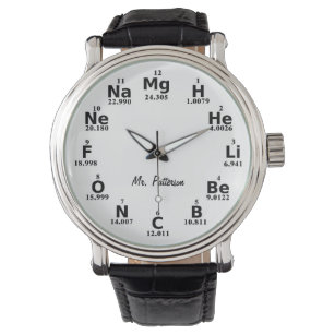 Custom Periodic Table Science Elements Watch
