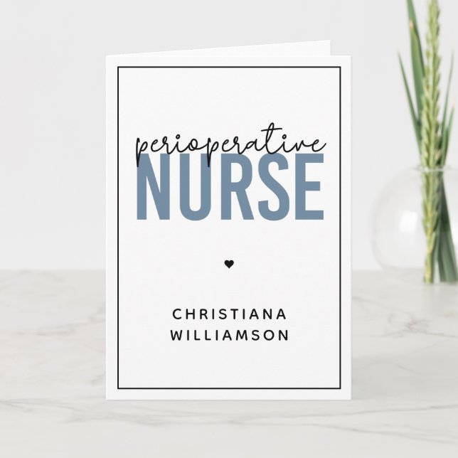 Custom Perioperative Nurse RN OR Nurse Gifts Card (Front)