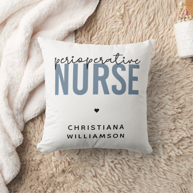Custom Perioperative Nurse RN OR Nurse Gifts Throw Pillow (Blanket)