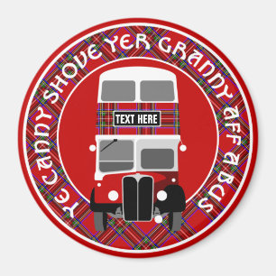 Custom Personalise Scottish Tartan bus Magnet