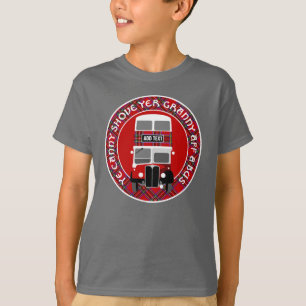 Custom Personalise Vintage Tartan bus T-Shirt