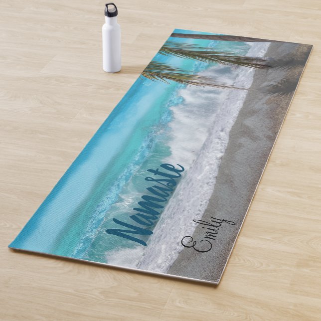 Custom Personalised Beach Theme Yoga Mat (In Situ)