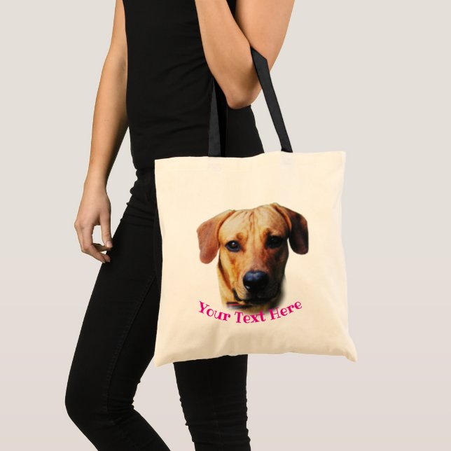 Custom Personalised Dog Face Tote Bag (Front (Product))