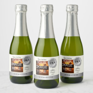 Custom Personalised Mini Sparkling Wine Bottle  Label