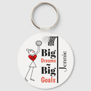 Custom Personalised Netball Quote Keychain