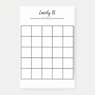 Custom Personalised Post It Notes With Grid