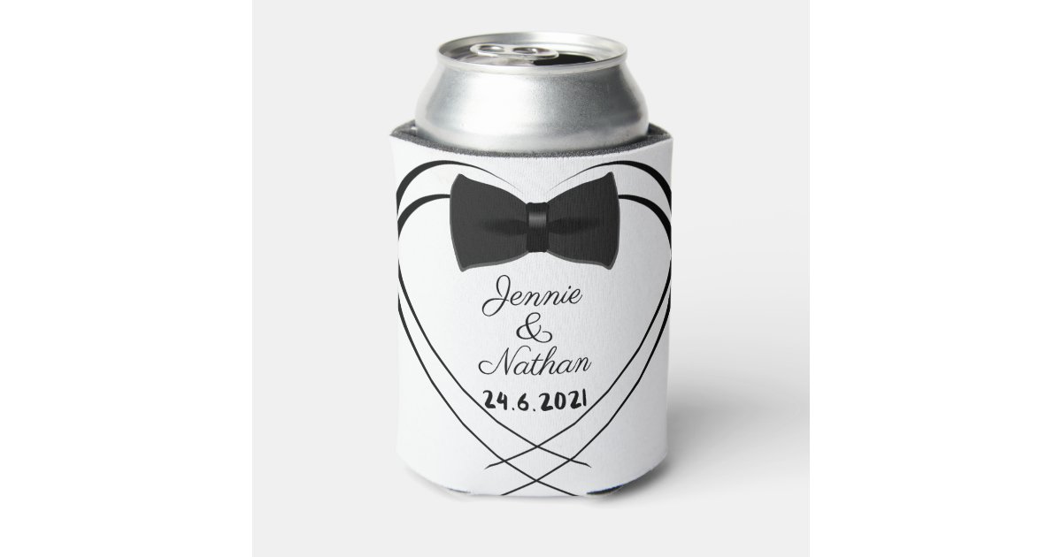 Custom Personalised Wedding Stubby Holder Zazzle