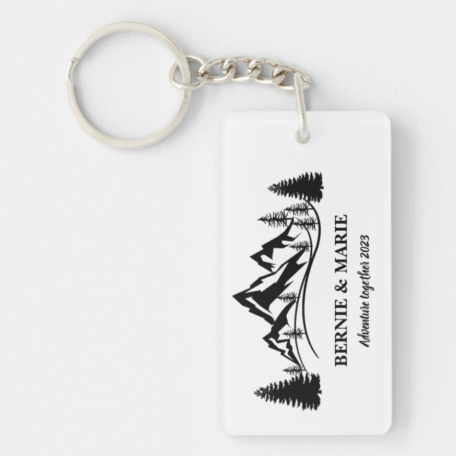 CUSTOM PERSONALIZE ADVENTURE TOGETHER KEYCHAIN (Front)