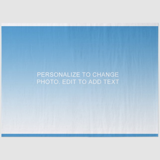 Custom Personalize Artwork Photo Add Name Text Tissue Paper (Front)