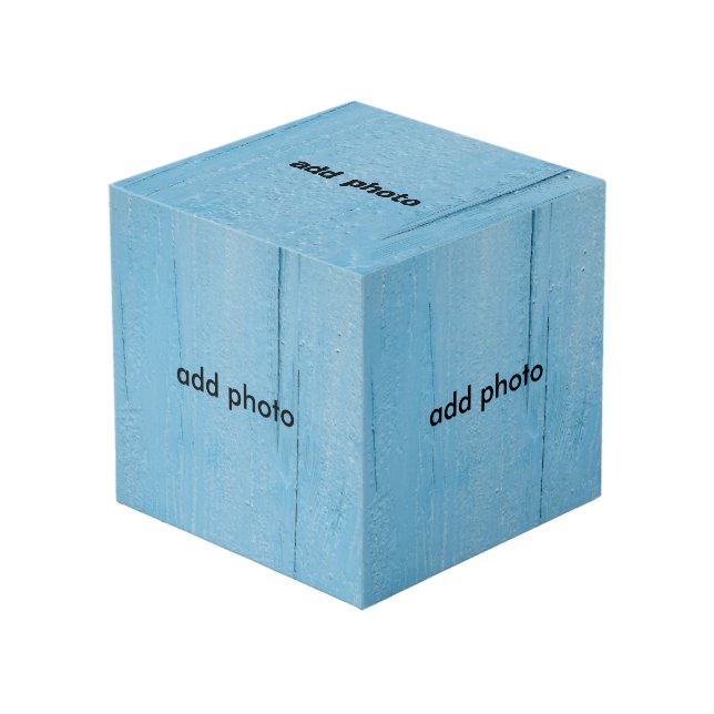 custom personalize diy picture add photograph cube (Front Angled)