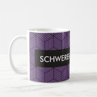 Custom Personalize Geometric Design Coffee Mug Pur